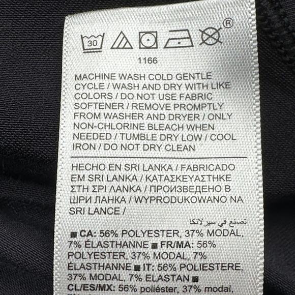 Athleta Top Womens Extra Large Black Move With Ease Asymmetrical Long Sleeve Gym - Picture 8 of 13